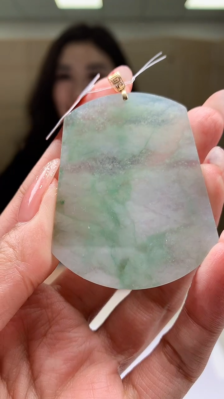 【闪购商品】定制翡翠18K金镶嵌4829MM-jj挂件83