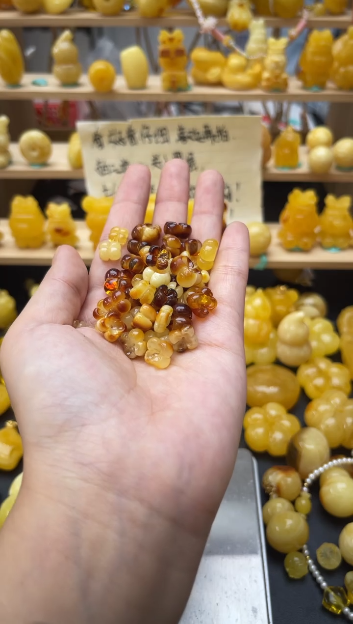 琥珀未镶嵌珠宝奇石050琥珀蜜蜡微瑕多样性随机发其三