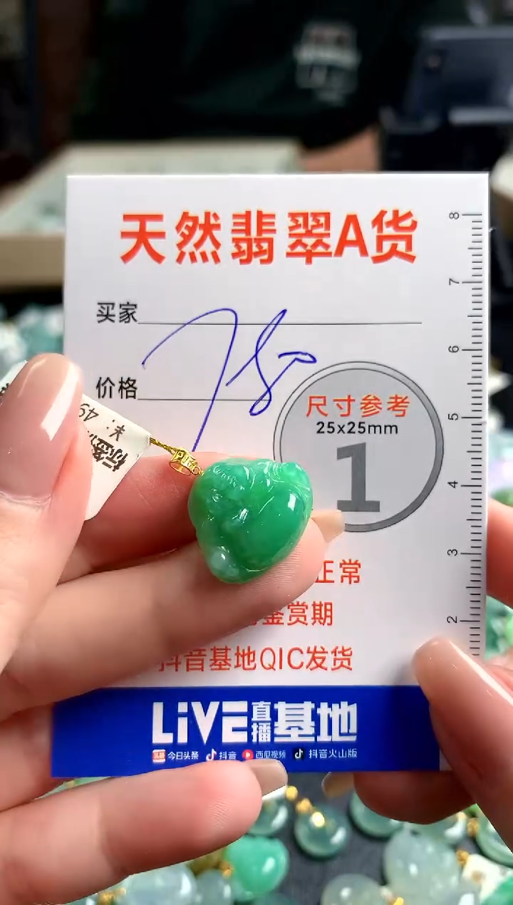 【闪购商品】翡翠颈饰18K金镶嵌0883216119