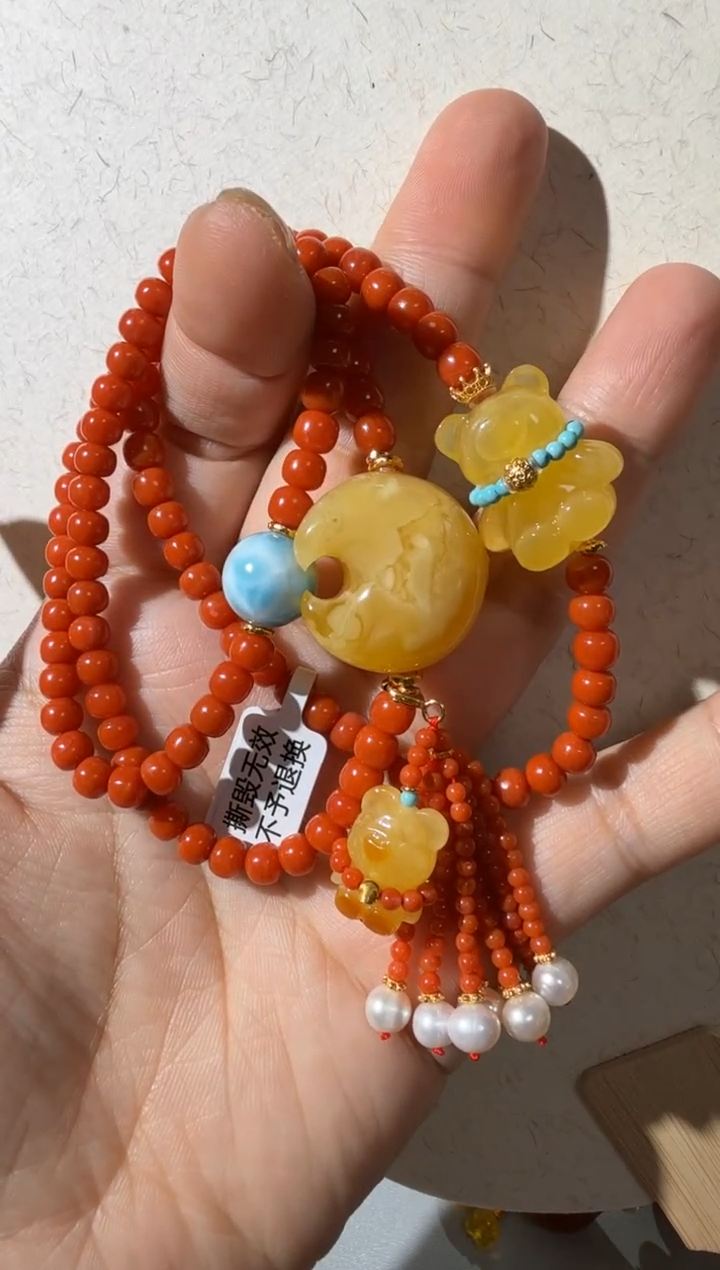 【闪购商品】蜜蜡手链未镶嵌蜜蜡月亮手链