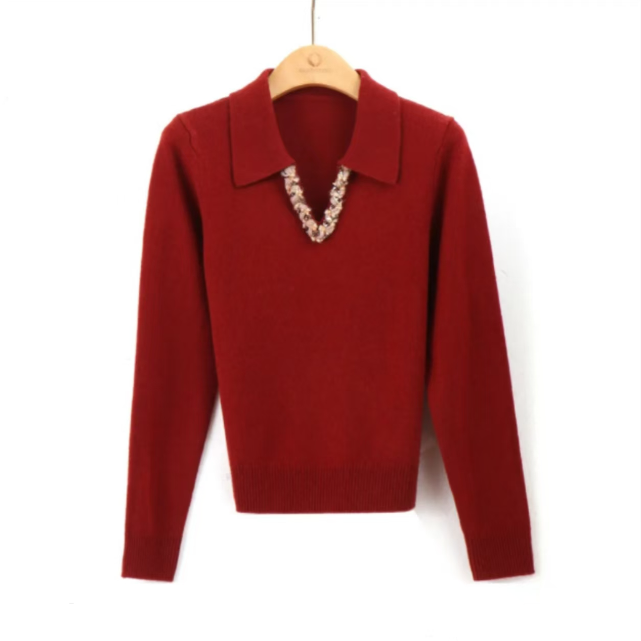 【62主播推荐】2024秋季新款针织上衣休闲修身潮流女士简约毛衣