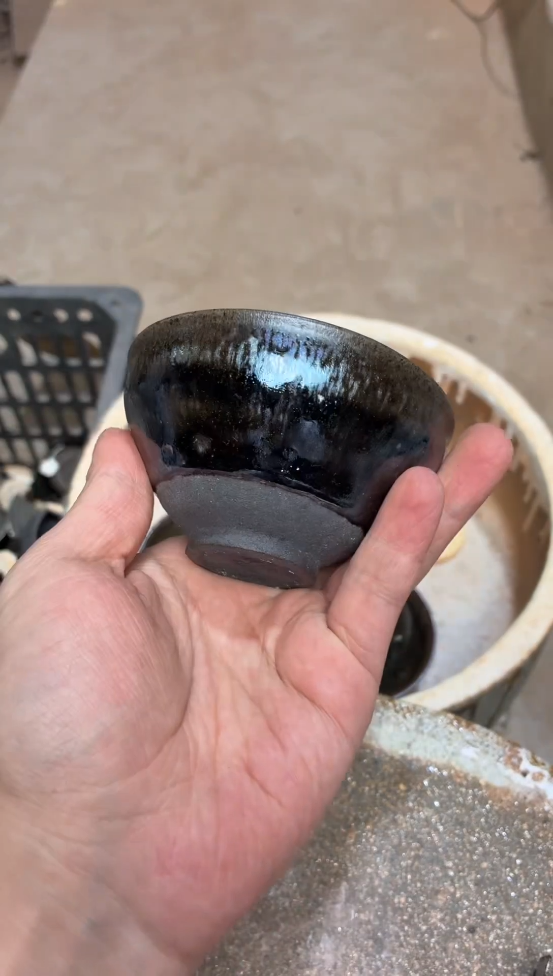 茶盏真柴烧建盏换点柴火