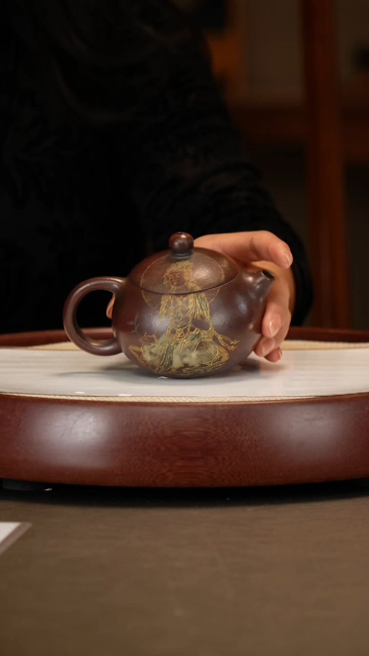 【闪购商品】紫砂茶壶【时顺华】大彬金砂西施  240CC