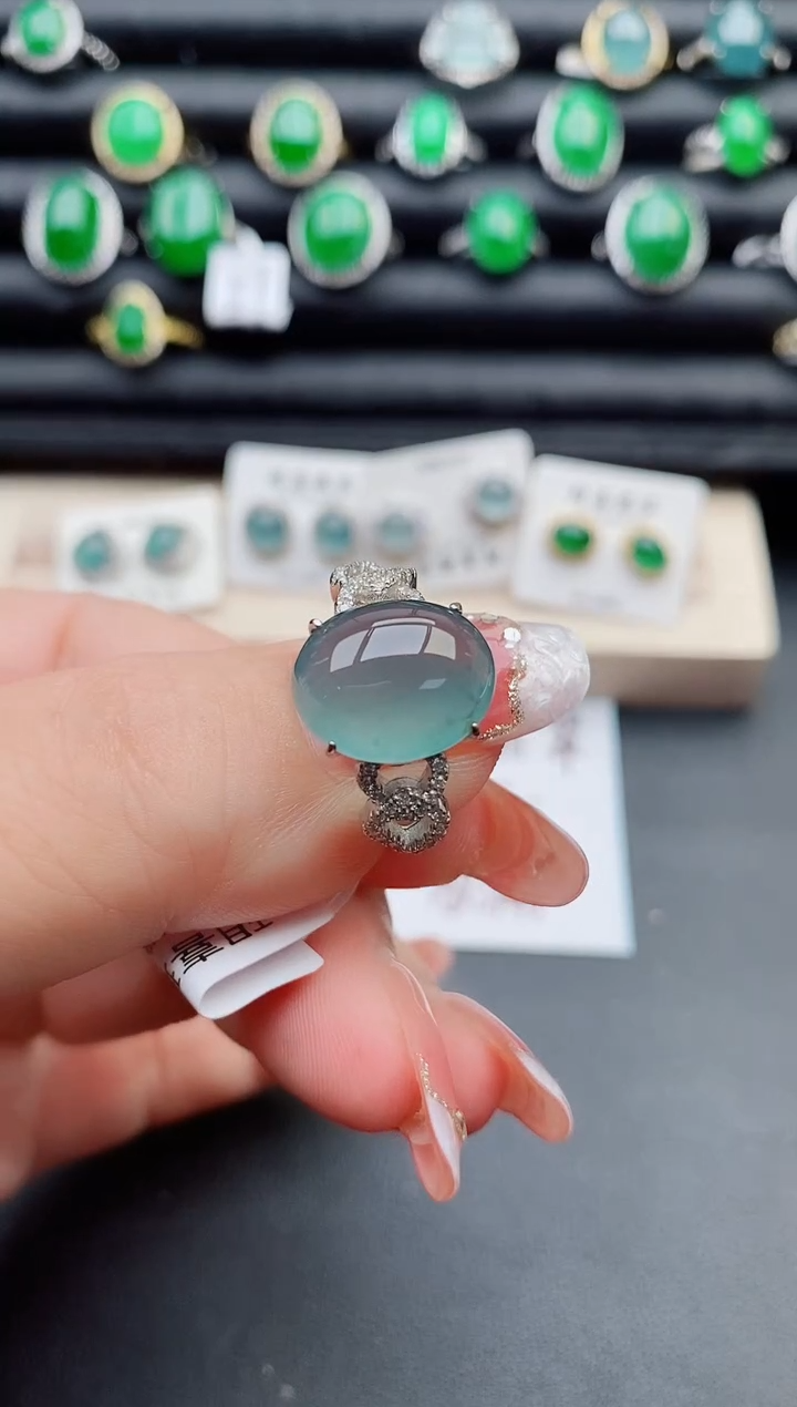 【闪购商品】翡翠戒指银S925镶嵌21321321