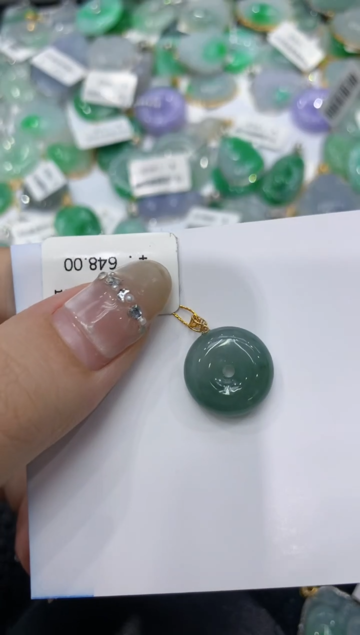 【闪购商品】翡翠颈饰18K金镶嵌222222222