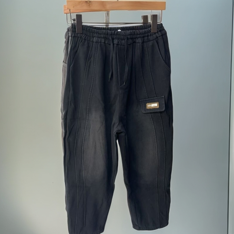 815-休闲百搭牛仔裤潮流老爹裤松紧腰冬季秋季