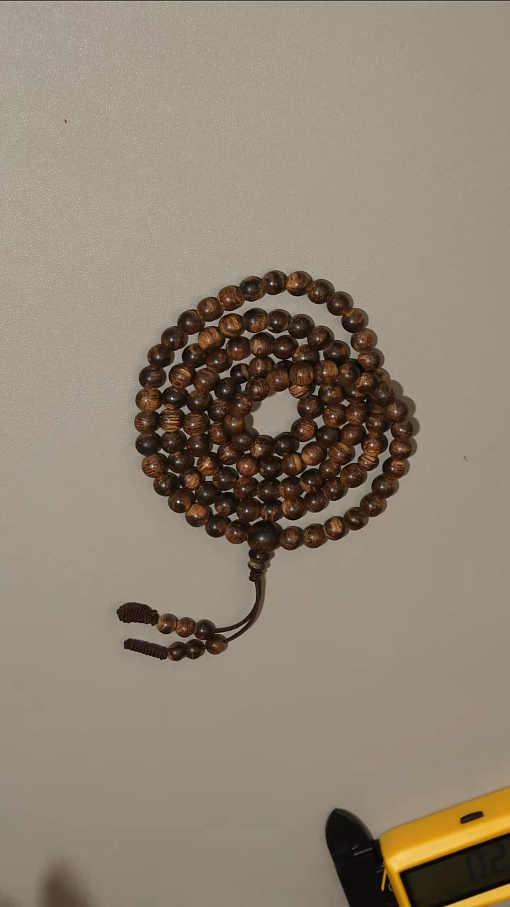 沉香手串达拉干沉水0.6多圈108颗手串16克+