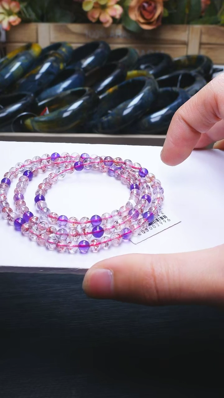 【闪购商品】水晶L023超七多圈6mm未镶嵌多样性发其一