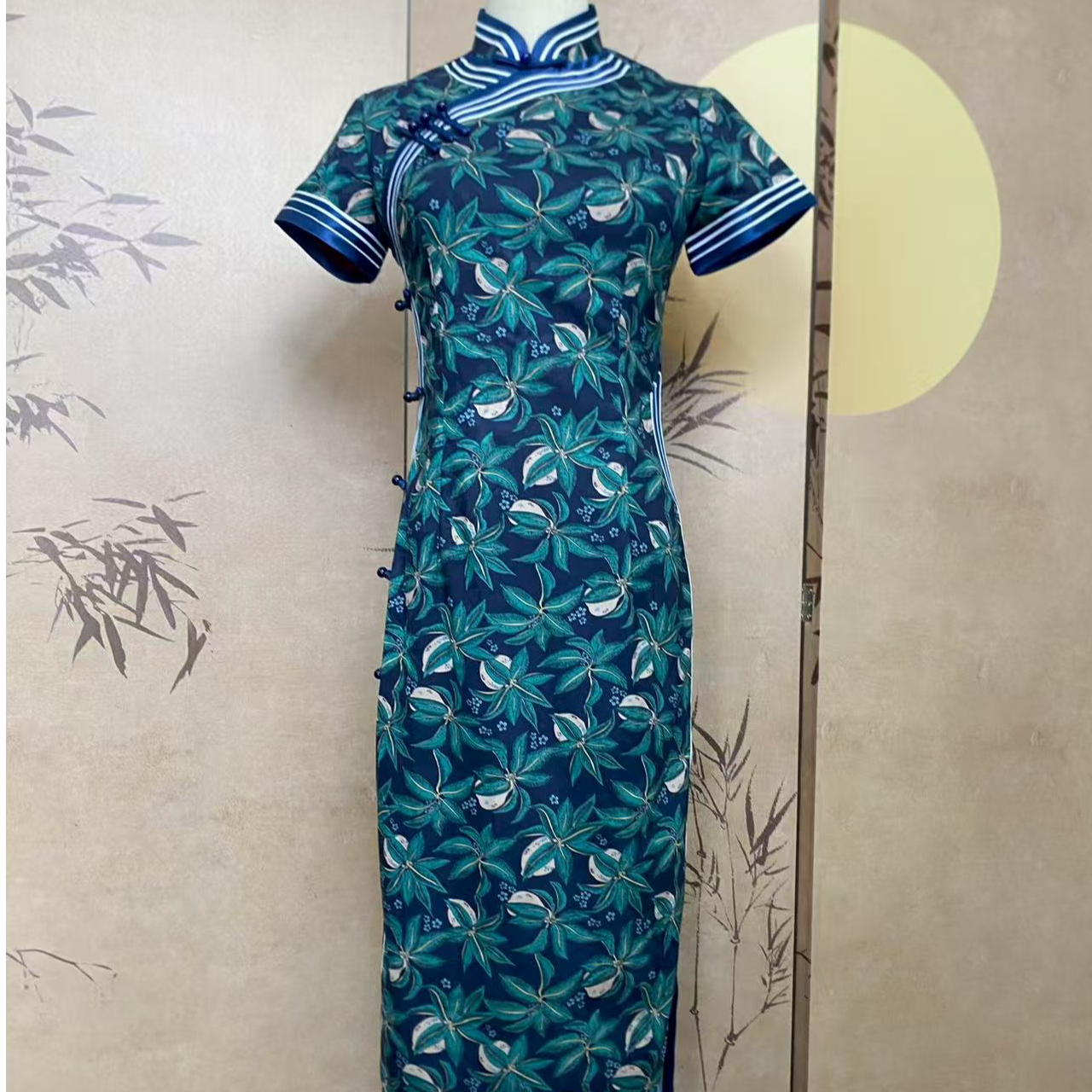 样板衣链接气质旗袍夏女新款日常复古中国风装连衣裙修身长款