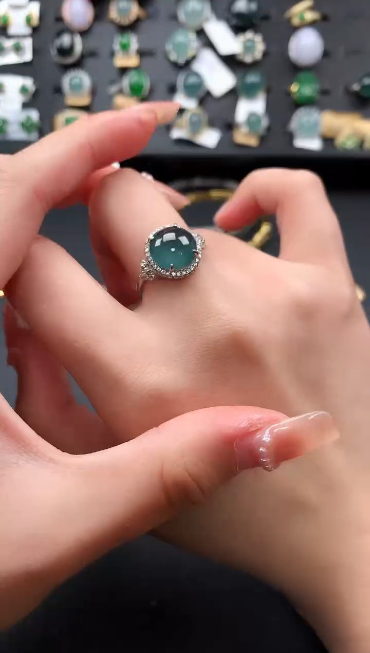 【闪购商品】翡翠戒指银S925镶嵌214125214