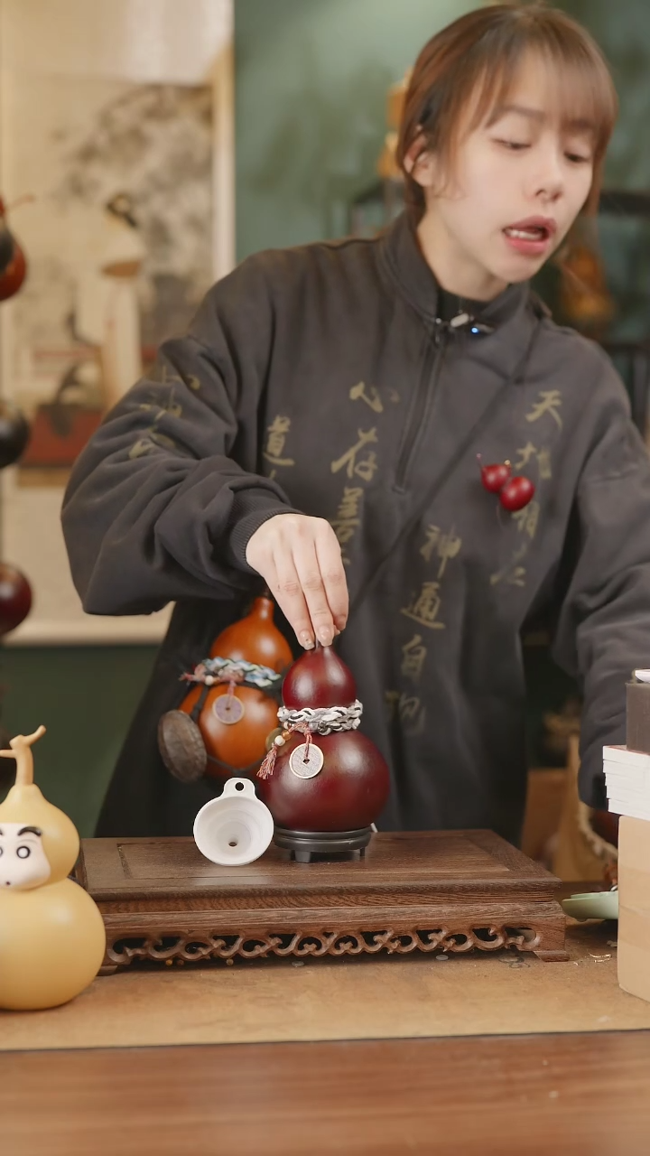 【闪购商品】144号精品天然大漆工艺防渗内胆酒葫芦~