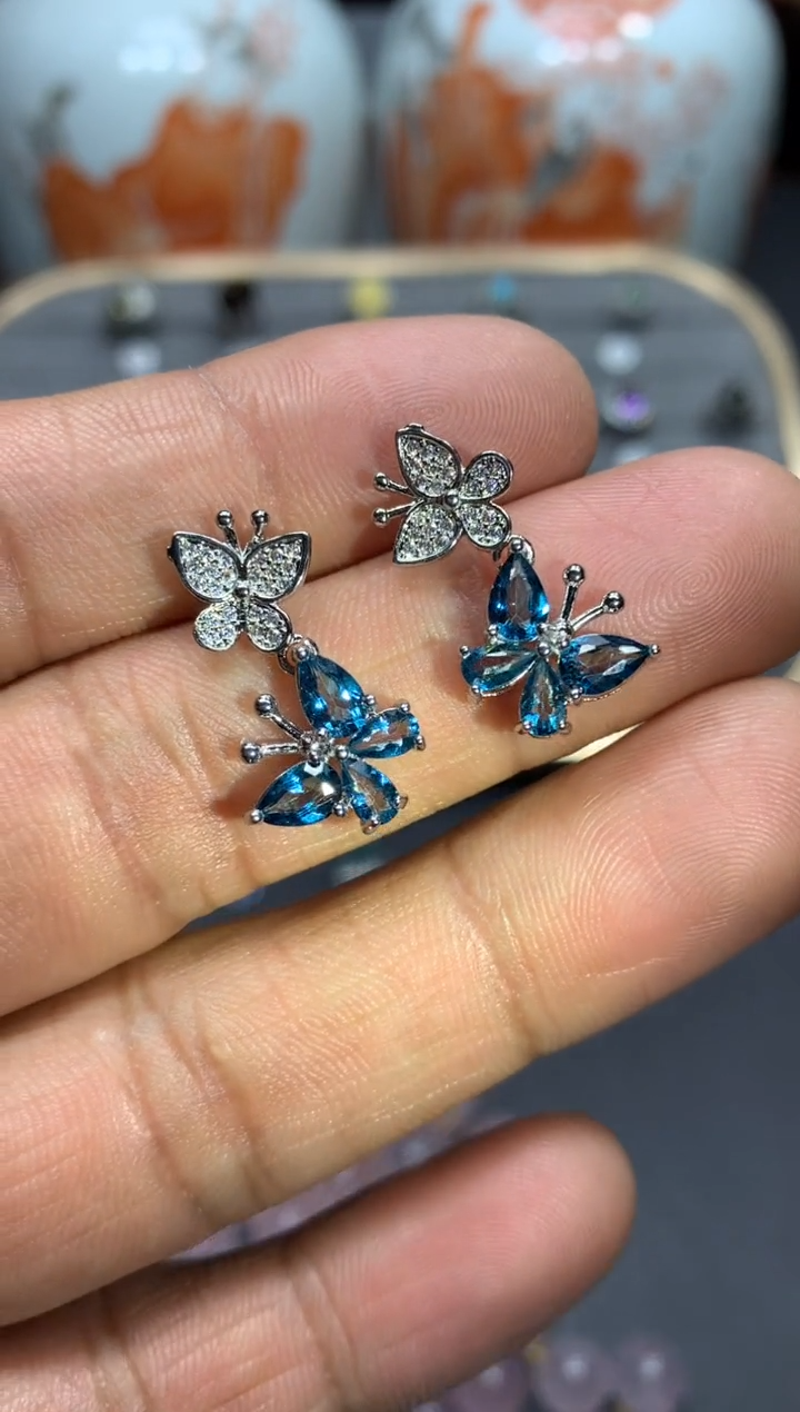 【闪购商品】托帕石耳饰未镶嵌W51（随机性发货只发一单）