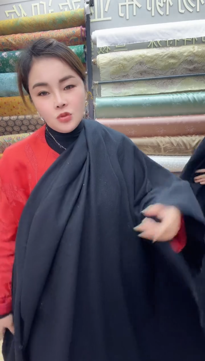 65号黑色针织羊毛2米