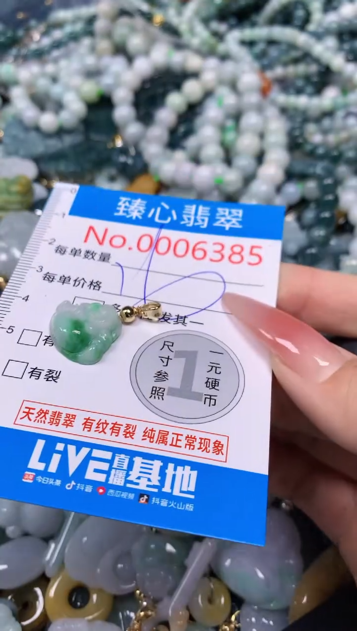 【闪购商品】翡翠颈饰未镶嵌含绳0006385