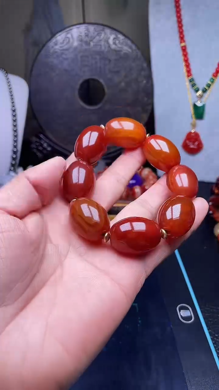 未镶嵌手串玛瑙/玉髓天然珠宝枣珠【多样性拍一发一】
