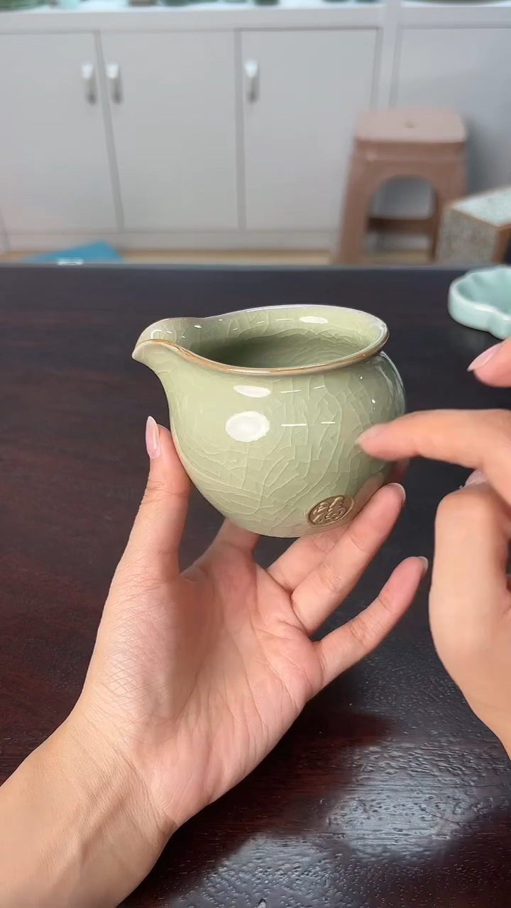 龙泉云间青瓷小米茶器