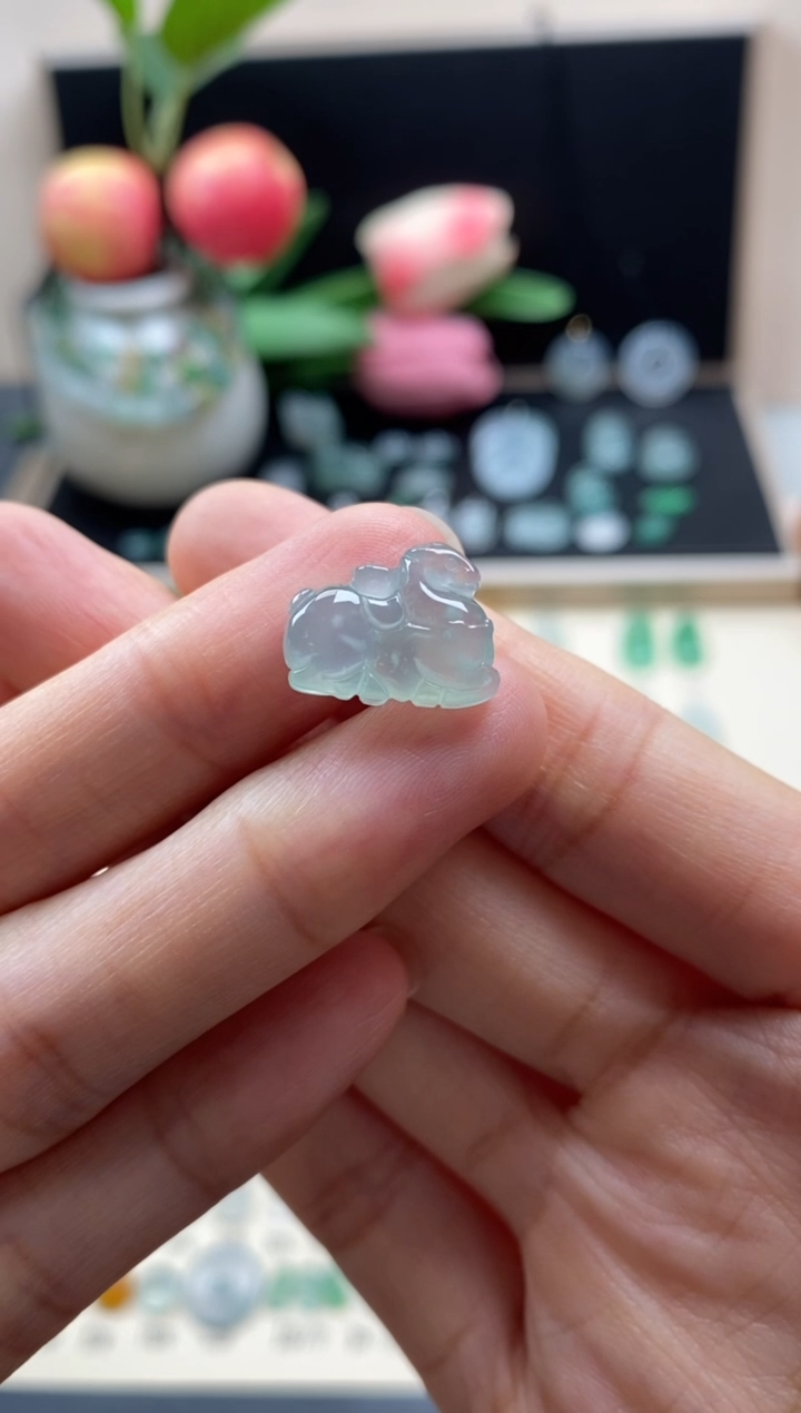 翡翠未镶嵌颈饰翡翠晴底裸石