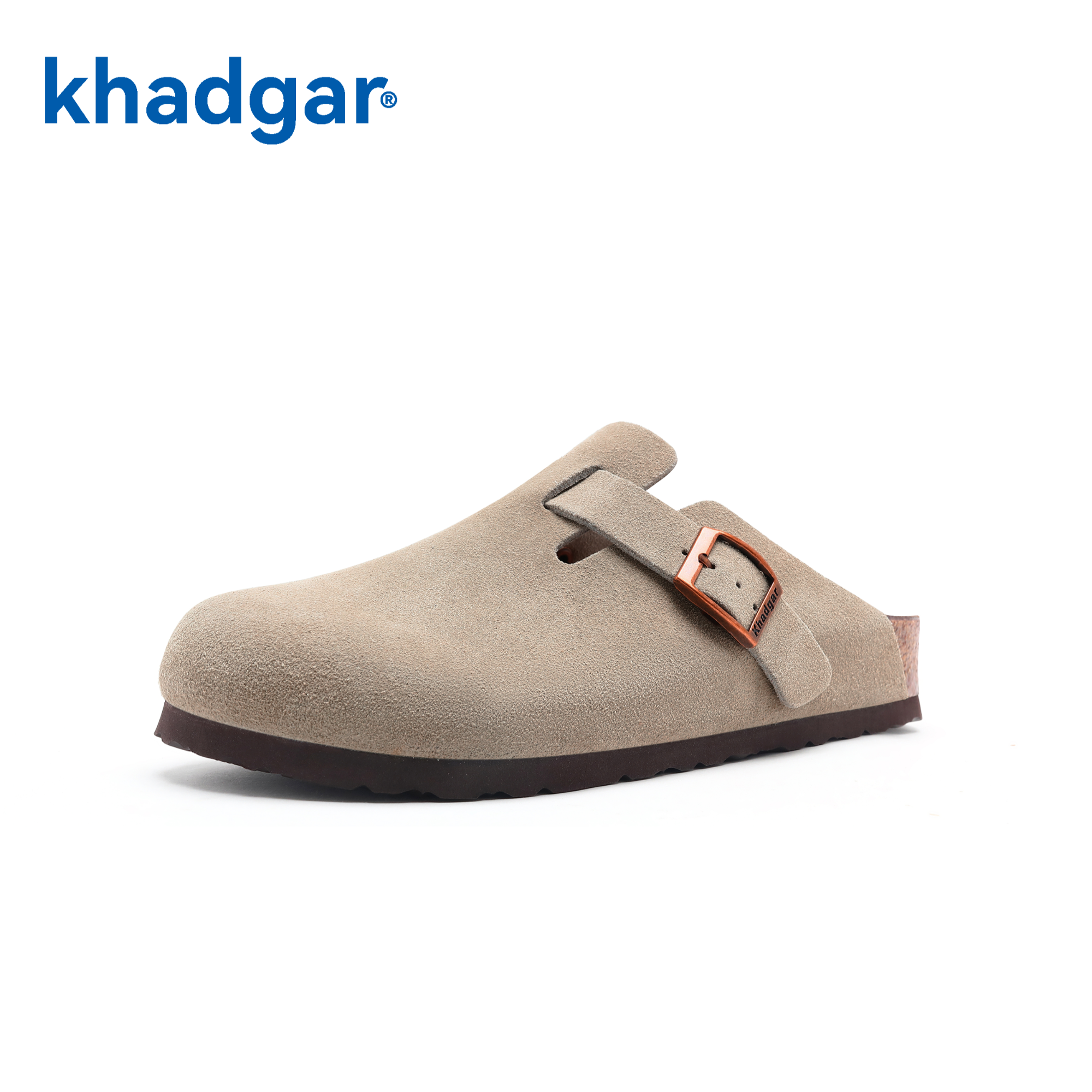 Khadgar/卡德加软木勃肯鞋外穿包头一脚蹬软底懒人勃肯半博肯鞋