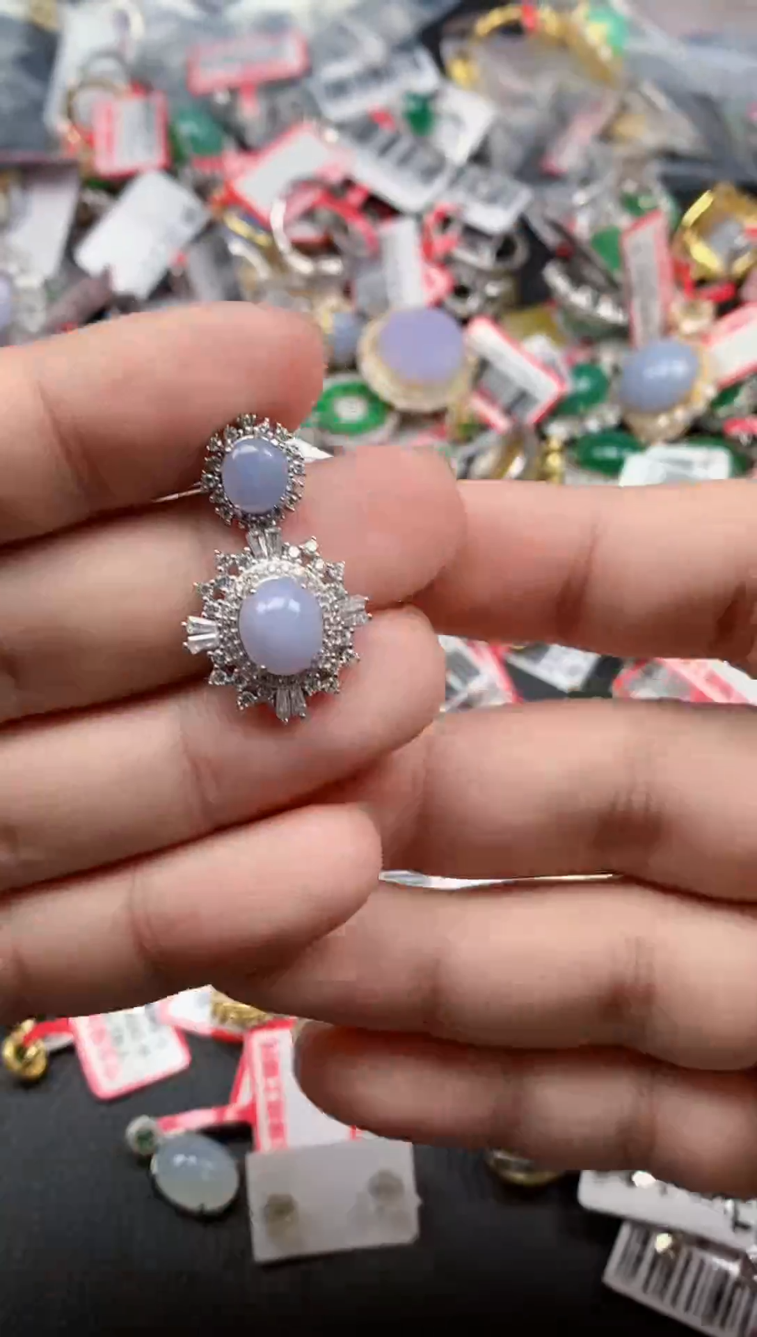 银S925镶嵌戒指翡翠天然A货缅甸翡翠