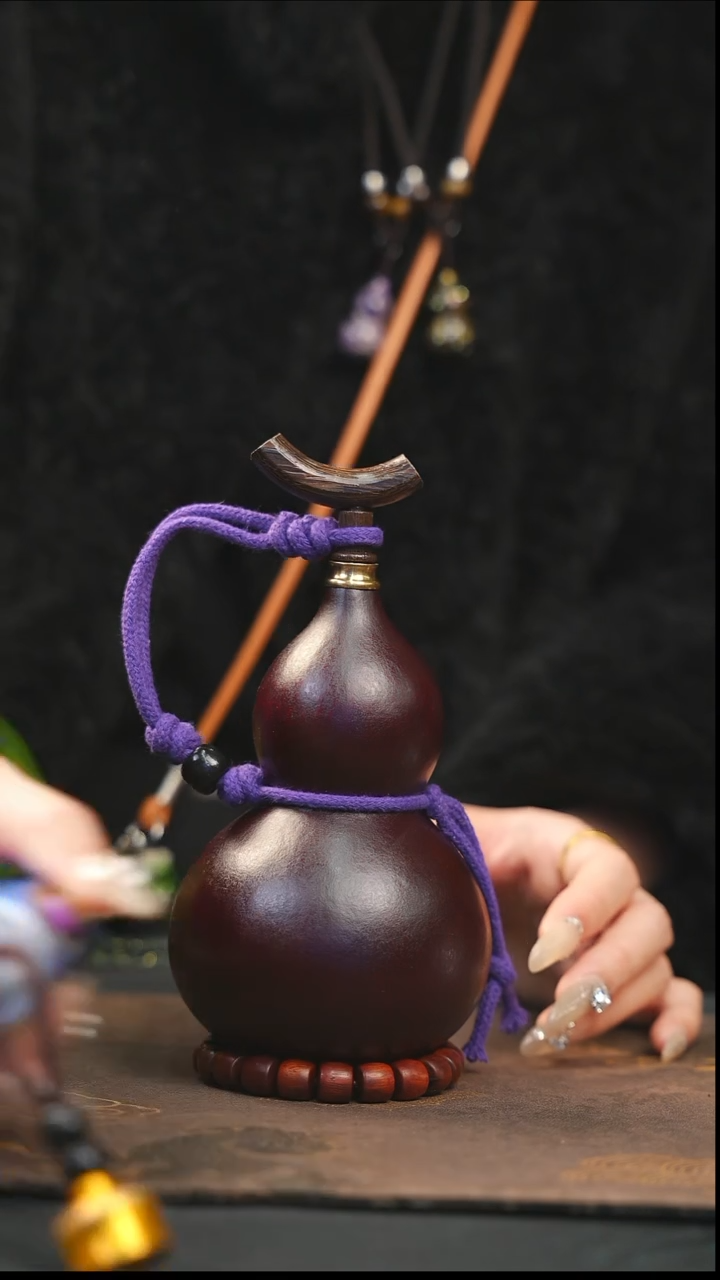 【闪购商品】XK209大漆酒葫芦不包手串及旋转底座