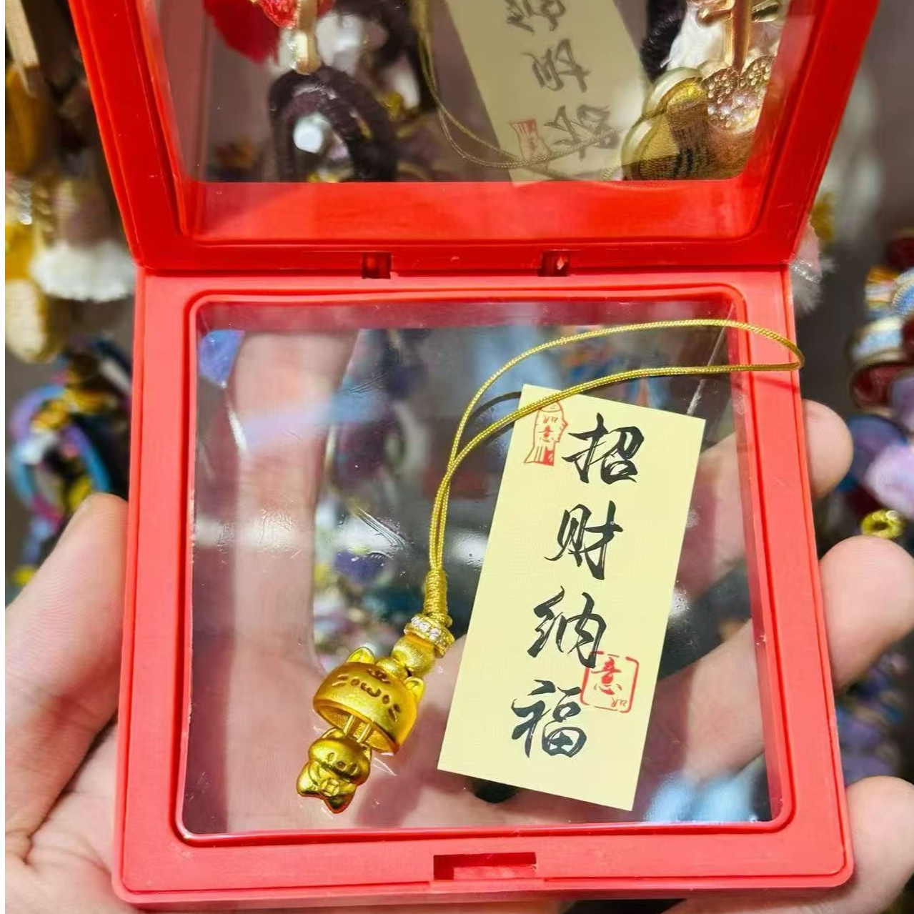 铜吊坠 梅姐饰品21「 躲猫猫」金色可爱小猫铃铛吊坠精致设计感