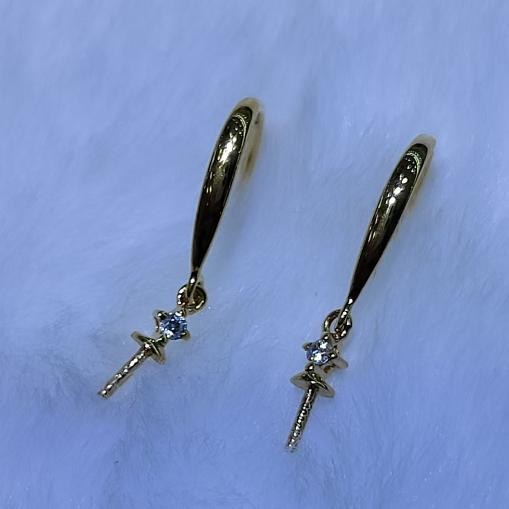 18k金 耳钉配件（不含珠）760