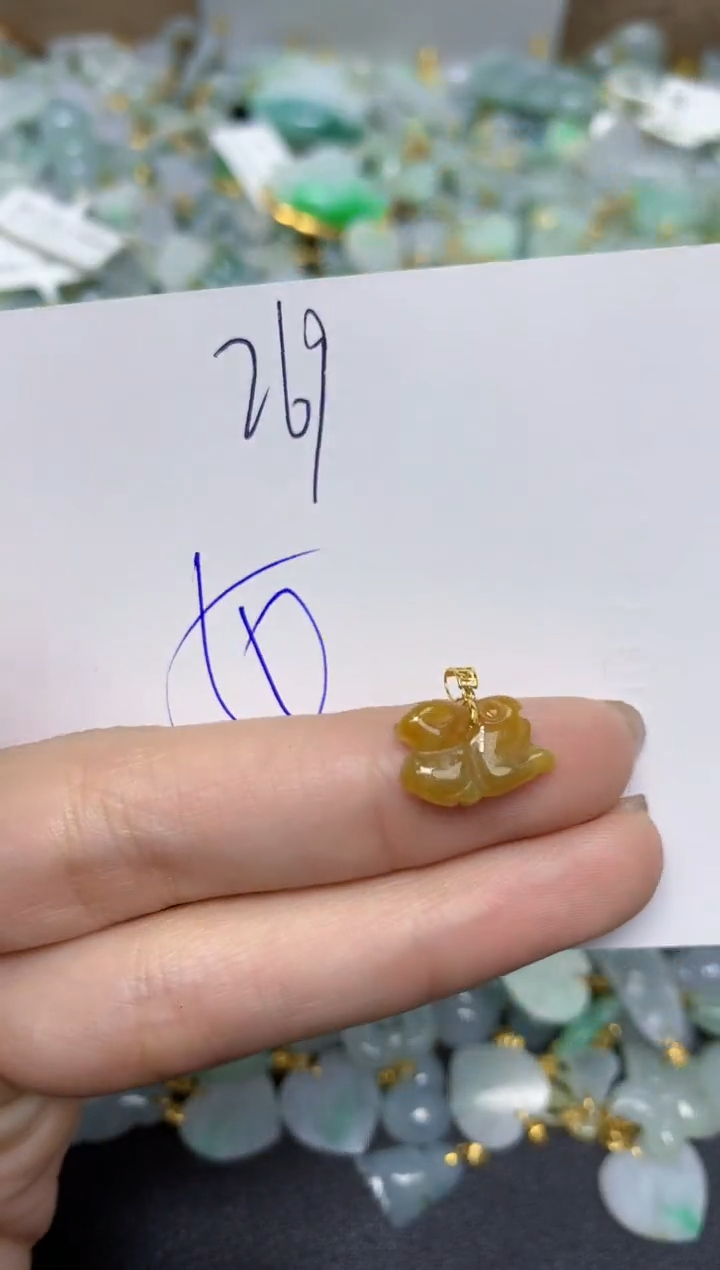 【闪购商品】翡翠颈饰18K金镶嵌 天然翡翠A货