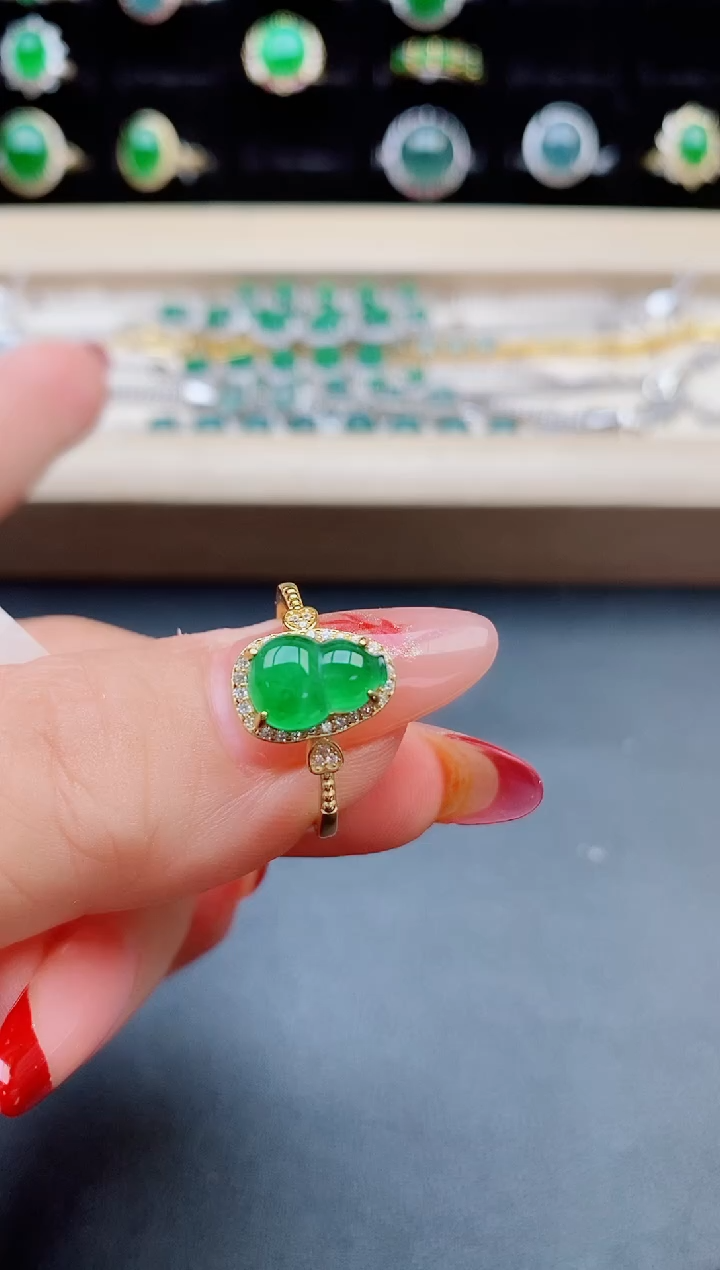 【闪购商品】翡翠戒指银S925镶嵌321321