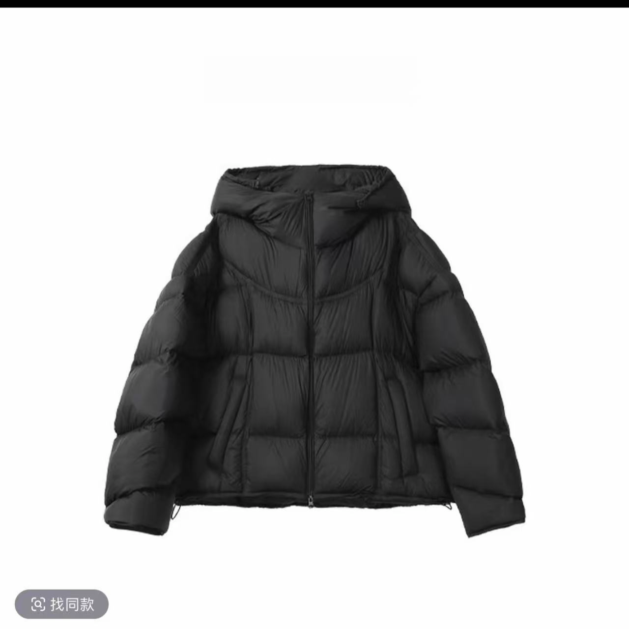 2025年新款糖果色小方格连帽羽绒服