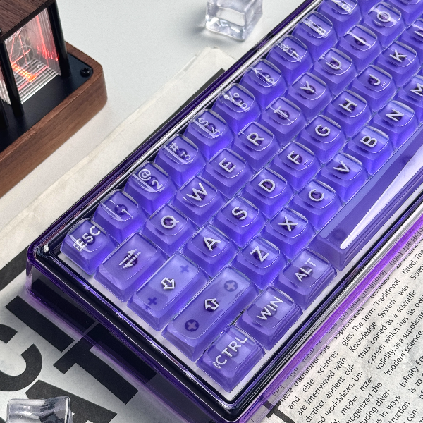 Ainbell黛紫键盘推荐Base68机械键盘热插拔三模无线换装女生办公