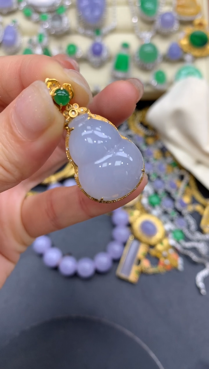 【闪购商品】翡翠颈饰18K金镶嵌348-中国好珍宝