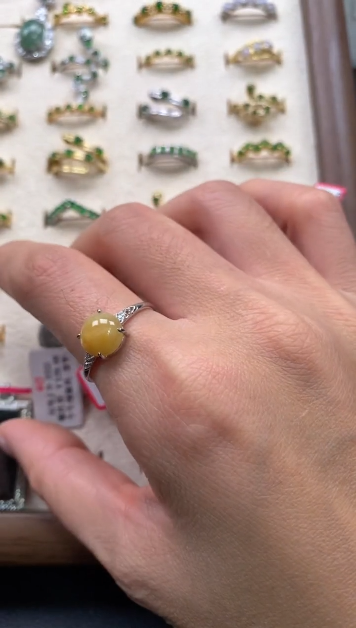 【闪购商品】翡翠戒指银S925镶嵌11111--1