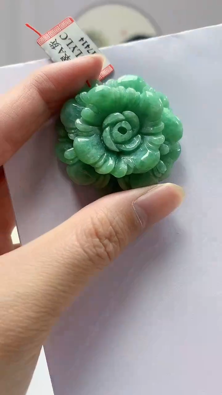 【闪购商品】定制翡翠未镶嵌4852zm-毛货挂件45