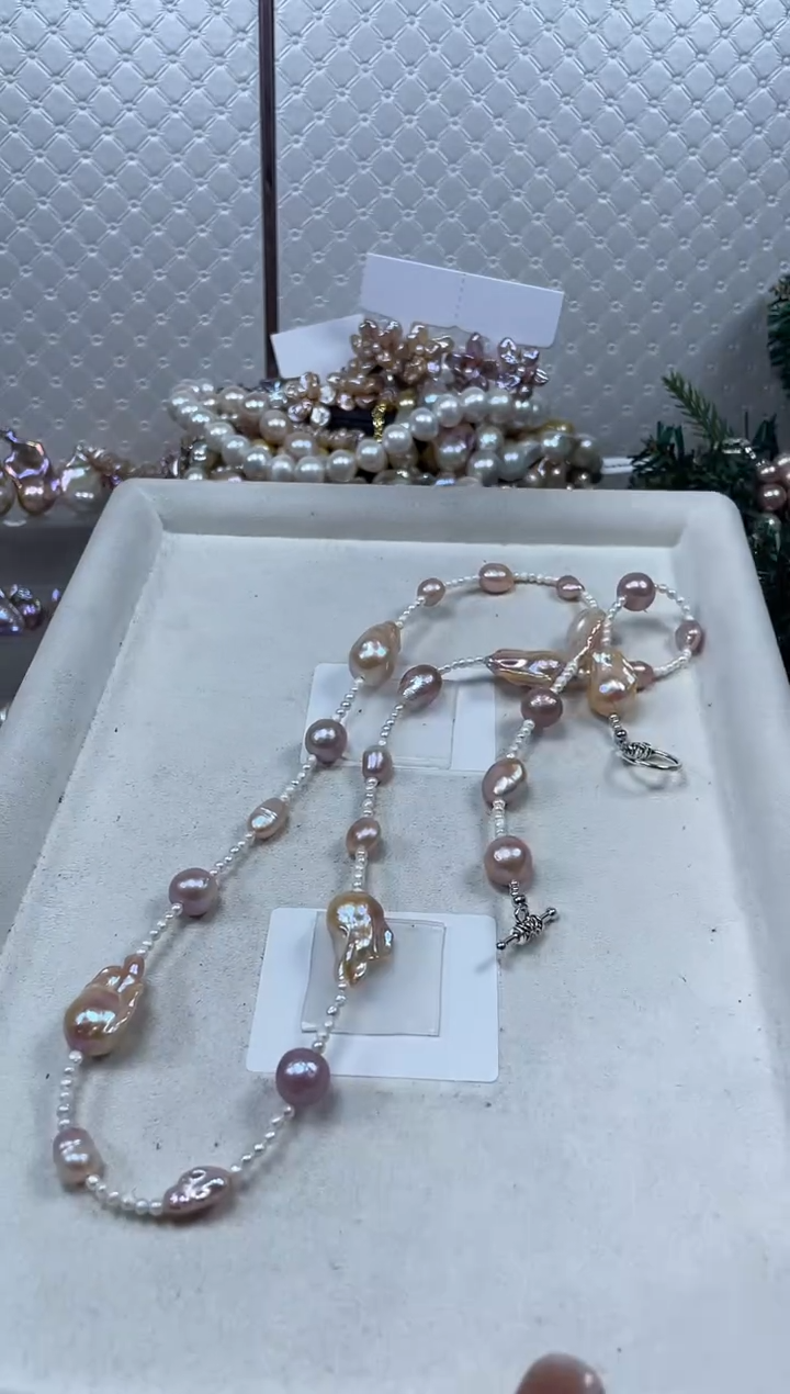 未镶嵌毛衣链淡水珍珠【纯恬珍珠】（多样性发货发一）