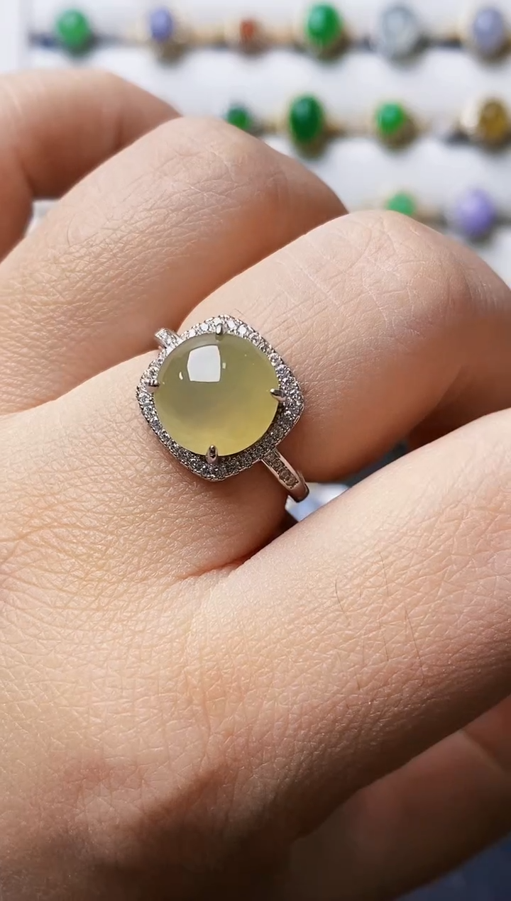 银S925镶嵌戒指翡翠1472