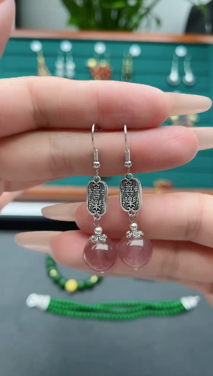 【闪购商品】水晶耳饰银S925镶嵌376AAA