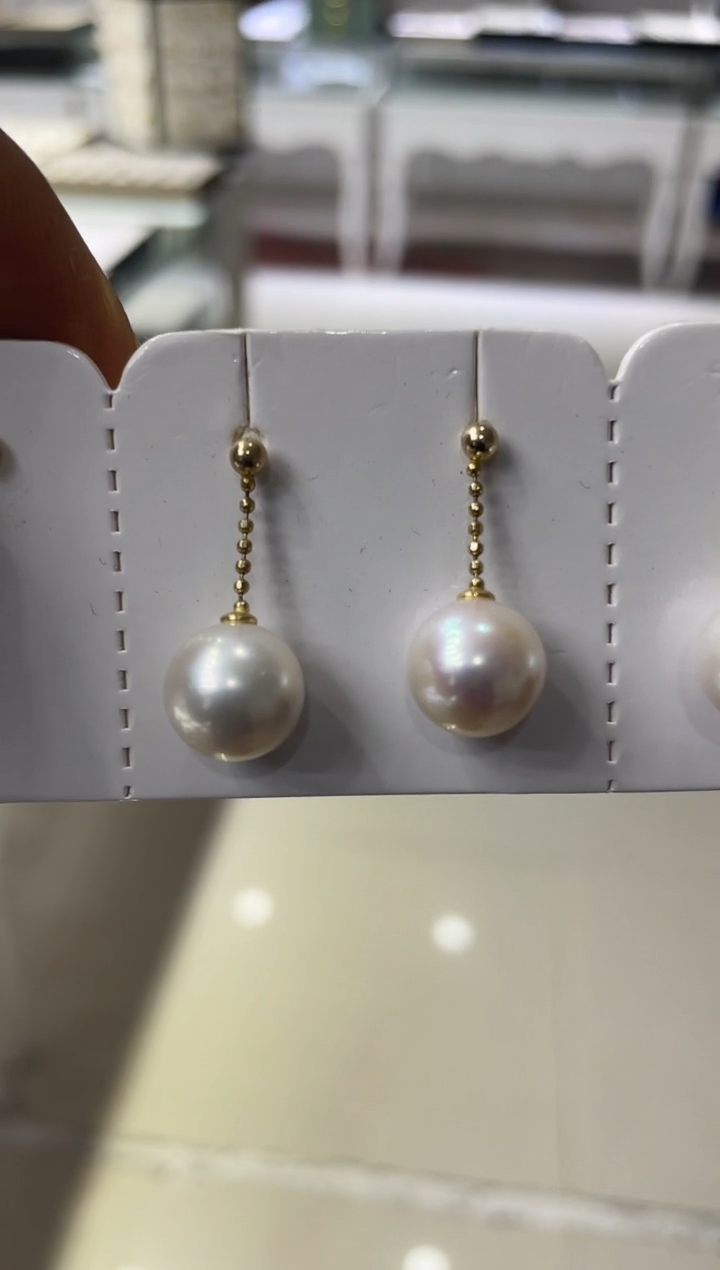 【闪购商品】淡水珍珠耳饰银S925镶嵌风在吹耳环
