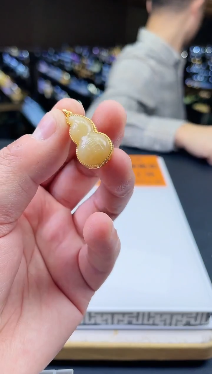 银S925镶嵌定制和田玉-100828