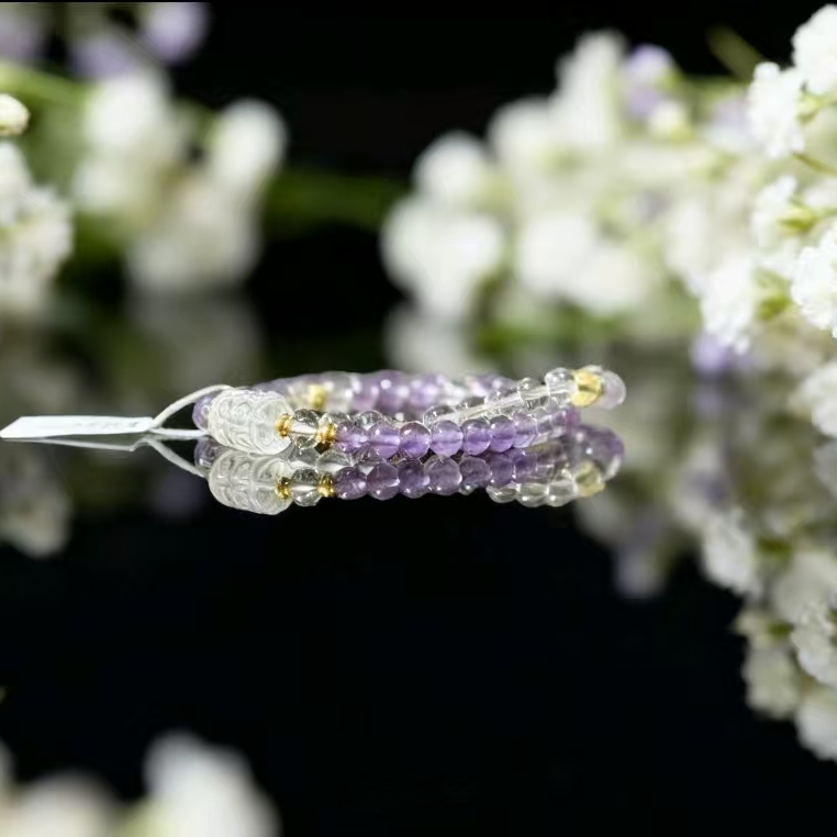 天然幽兰紫路路通双拼双圈487【无礼盒】