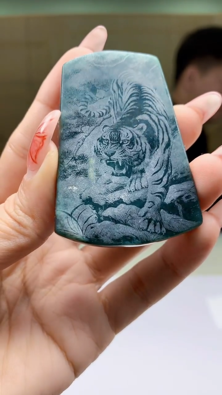 【闪购商品】定制翡翠未镶嵌4917ty-毛货挂件84