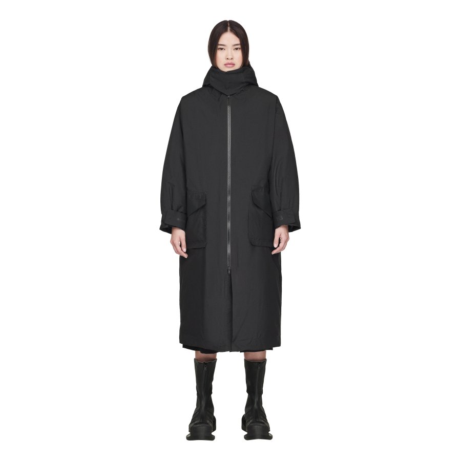 Y-3/Y-3（53-JV6779）黑色时尚解构休闲长款运动棉服