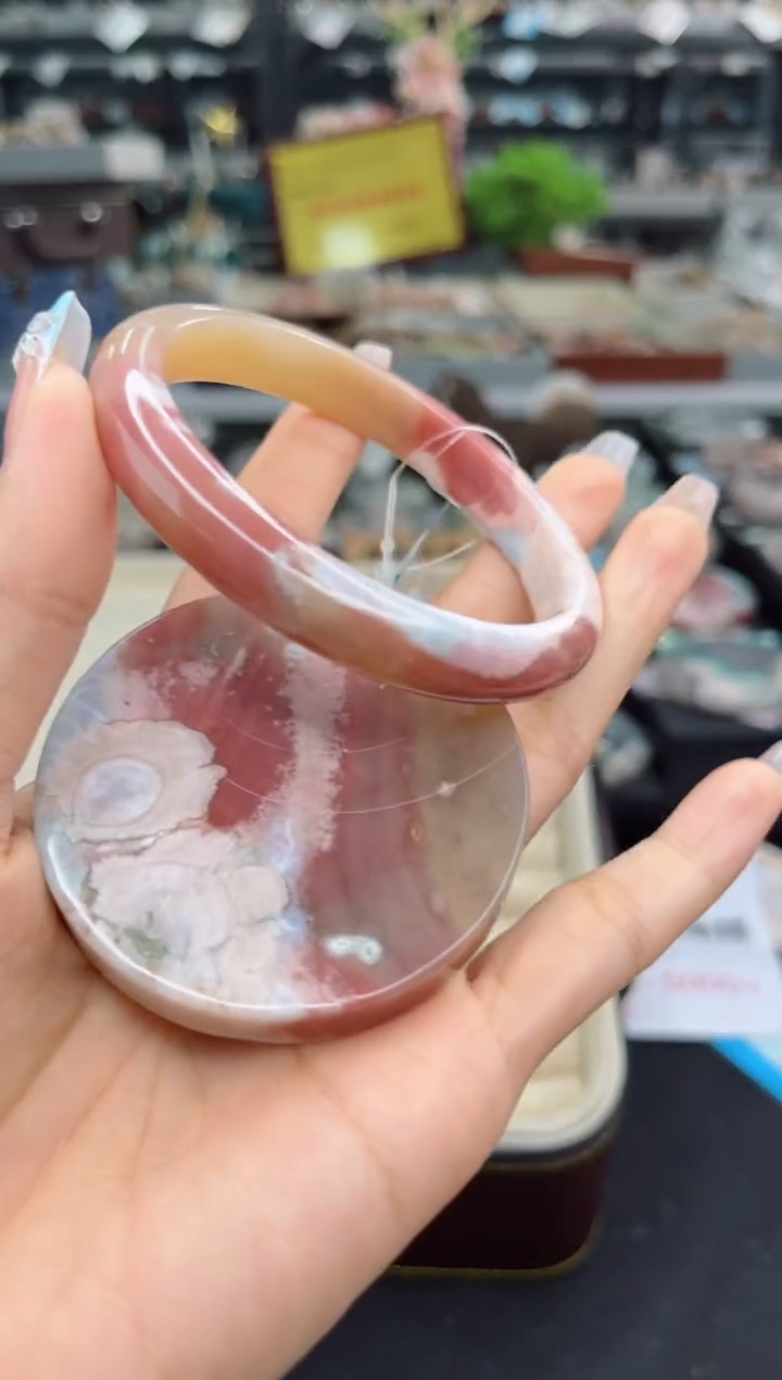 【闪购商品】石英质玉手镯未镶嵌61圈口（赠品镯心）S9808