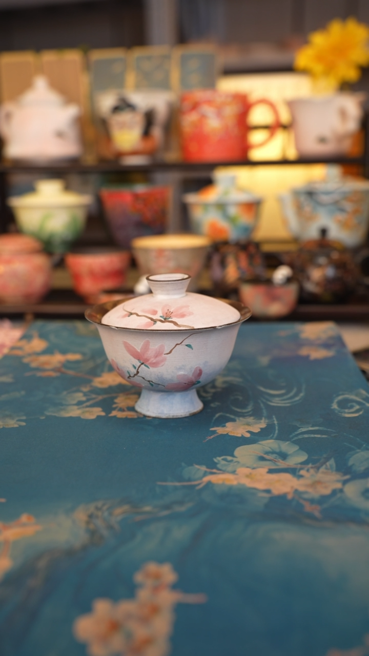 【闪购商品】玉兰花系列 二才盖碗