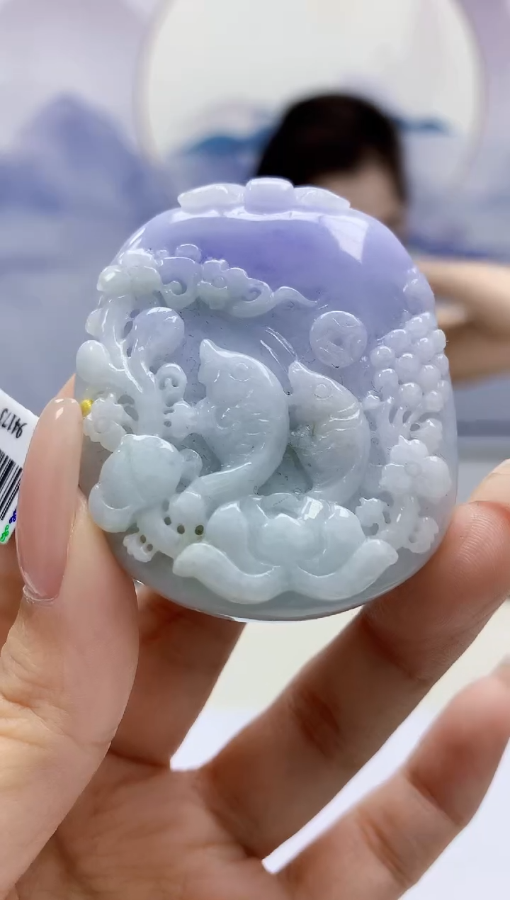 定制翡翠未镶嵌3099xx-毛货挂件49