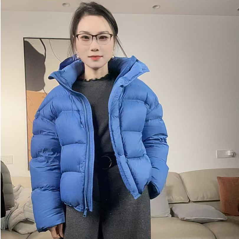 新国标90%绒子泡芙龟背短款脱卸连帽羽绒服女冬季宽松显瘦面包服