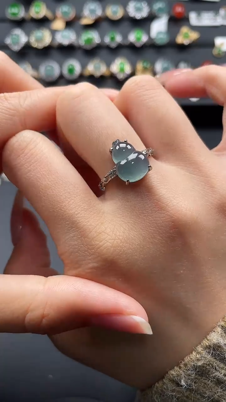 【闪购商品】翡翠戒指银S925镶嵌4536436