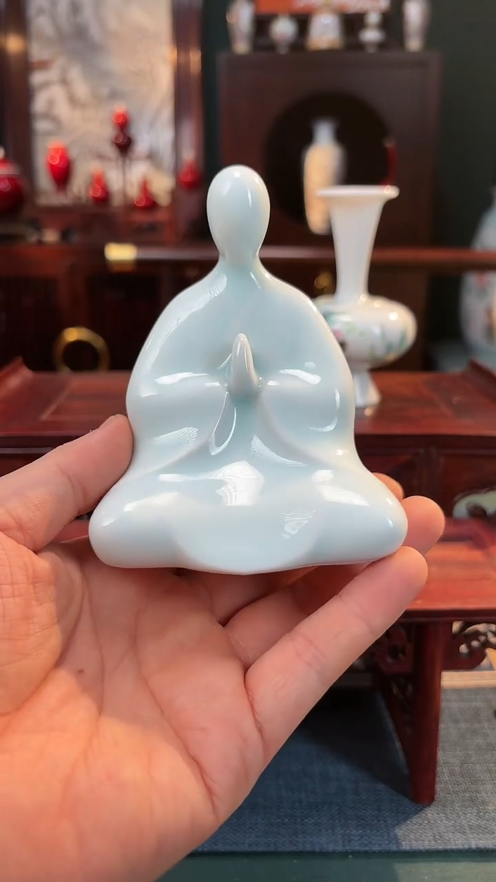 【闪购商品】摆件手工陶瓷无相佛瓷