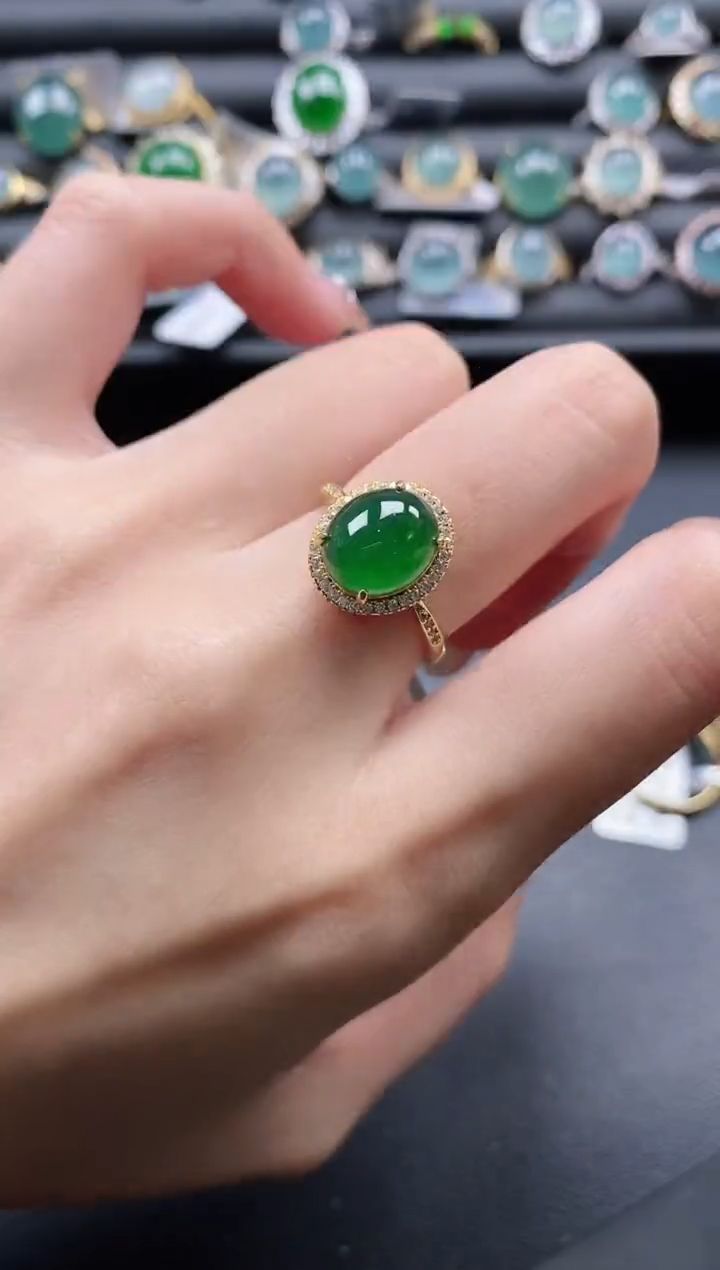【闪购商品】翡翠戒指银S925镶嵌1111