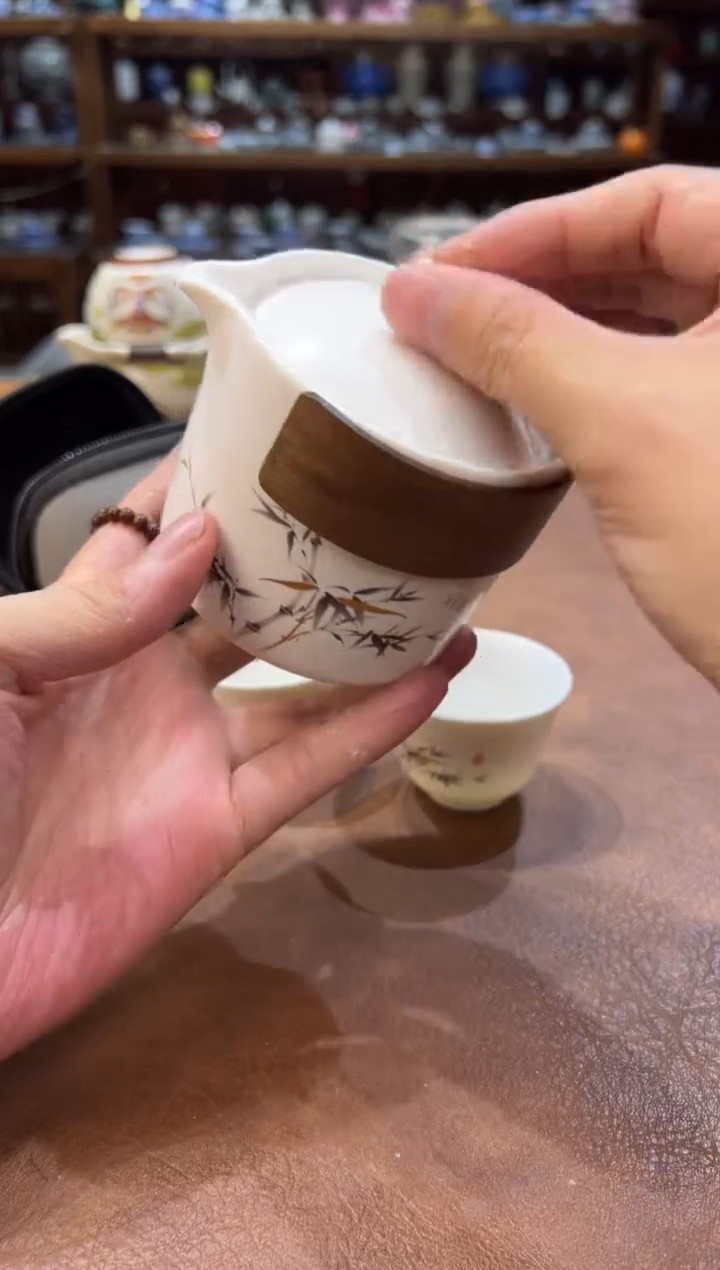 真的很便宜超好看会开片的旅行茶具