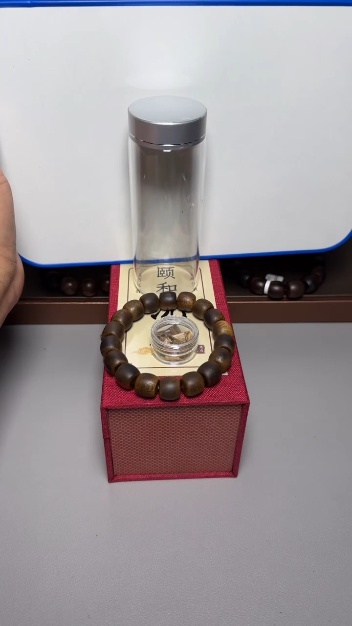 【闪购商品】沉香手串芽庄白棋1.3桶珠单圈